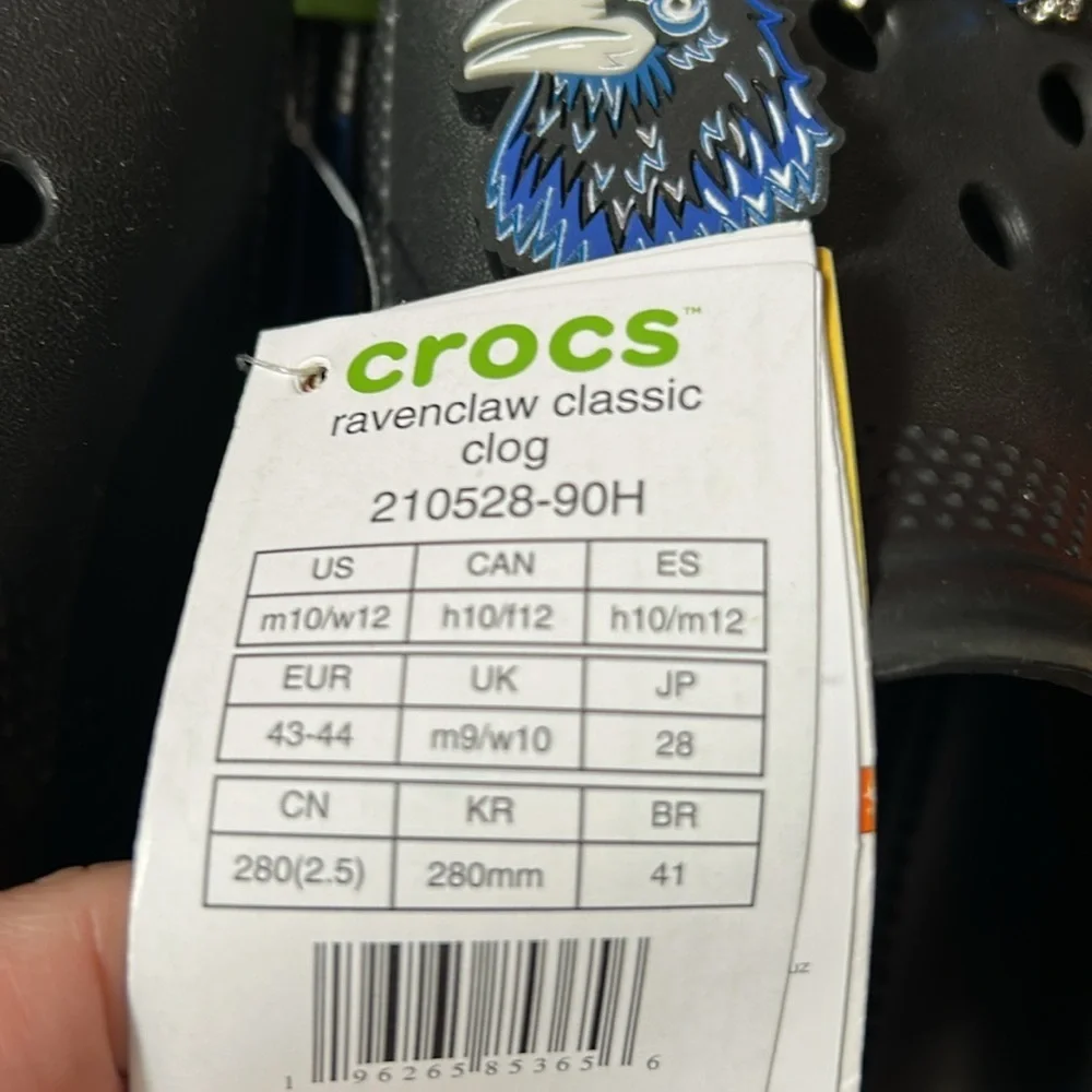 CROCS Harry Potter Ravenclaw Classic Clog US Size M10/W12